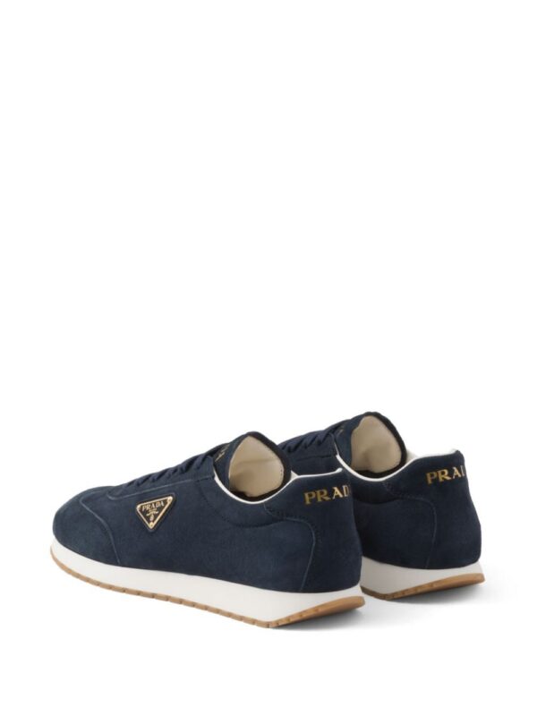Prada triangle-logo suede sneakers