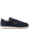Prada triangle-logo suede sneakers