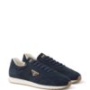 Prada triangle-logo suede sneakers