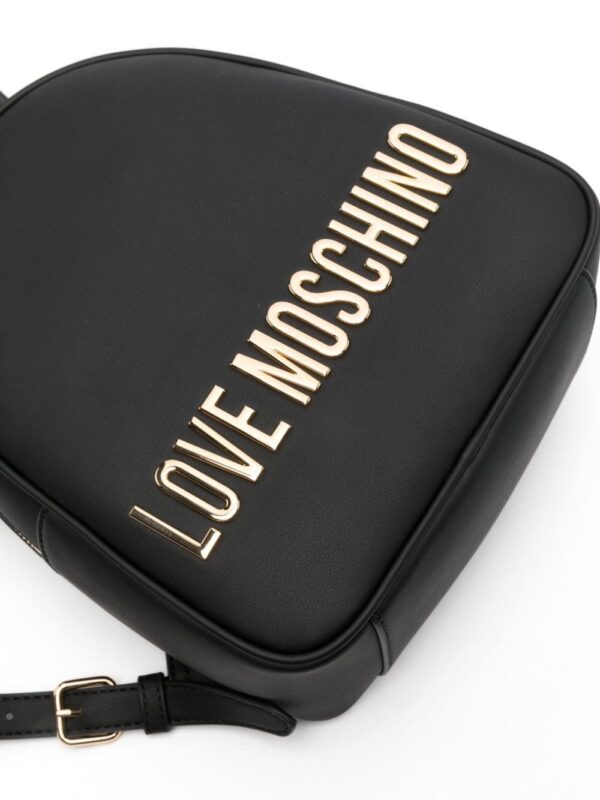 24006826_54146927_1000.jpg Love Moschino logo-lettering leather backpack