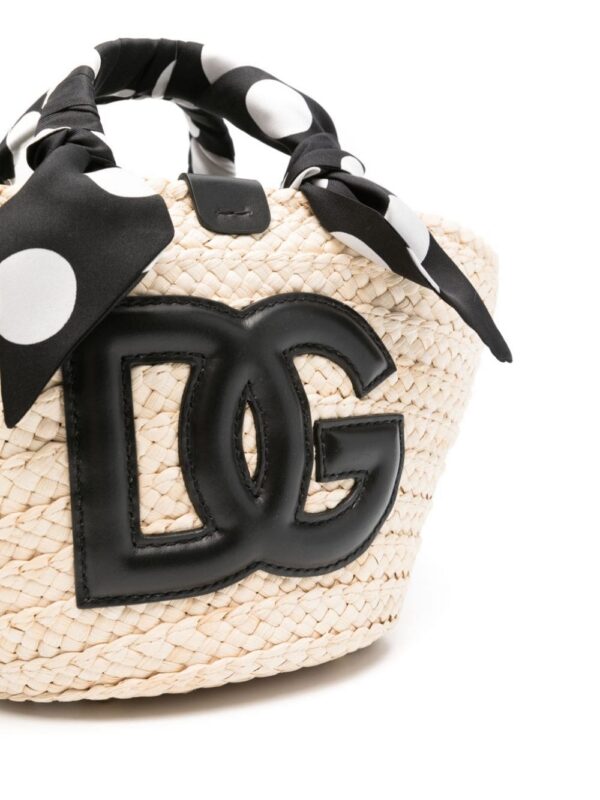 24038234_54164475_1000.jpg Dolce & Gabbana logo-appliqué straw bucket bag