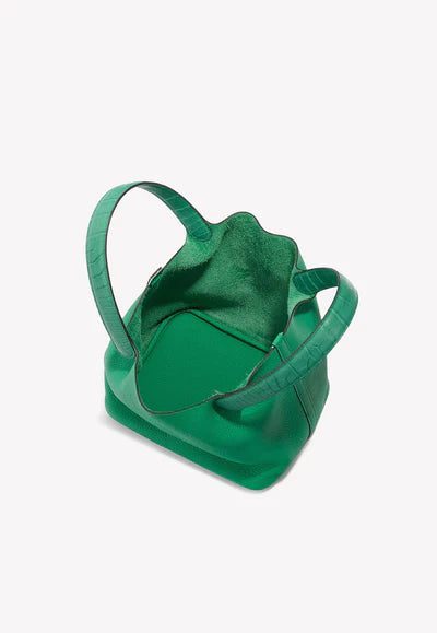 2494_Hermes_PicotinTouch_22_Menthe-VertJade_M_D3_400x_d3eb583b-7253-4505-ba15-baa9316a7711.jpg Hermès Picotin Touch 22 MM in Menthe and Vert Jade Clemence and Matte Alligator bag