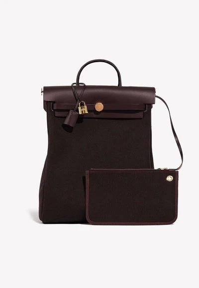 2680_Hermes_Herbag_Backpack_Eben3_400x_7c6c27cf-8658-4e5e-ad46-e007f53efe0b.jpg Hermès Herbag a Dos Backpack in Ebène Toile and Vache Hunter Leather bag