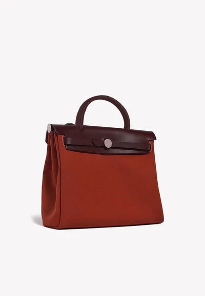 2683_Hermes_Herbag_31_Cuivre-Ora1_400x_55a1b76f-01d9-491e-92d9-e51e9ca6c7db.jpg Hermès Herbag 31 in Cuivre Toile and Rouge Sellier Vache Hunter Leather with Palladium Hardware bag