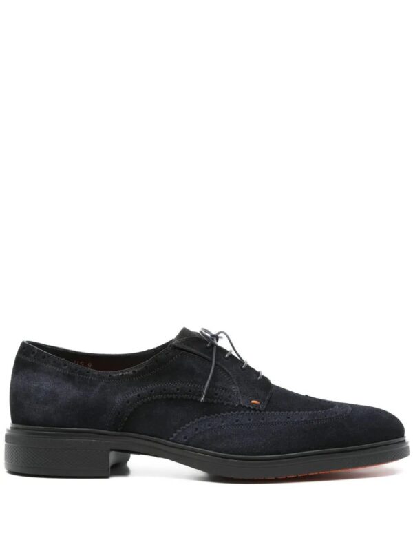 Santoni  suede Oxford shoes