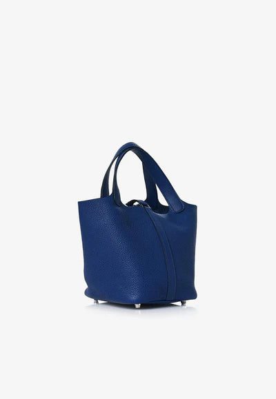 33bfa7e4429f5acdcf1433794f86369e_400x_f3bfdbd7-f97f-404f-8882-68995d4b80de.jpg Hermès Picotin Lock 18 in Bleu Saphir Taurillon Clemence with Palladium Hardware bag