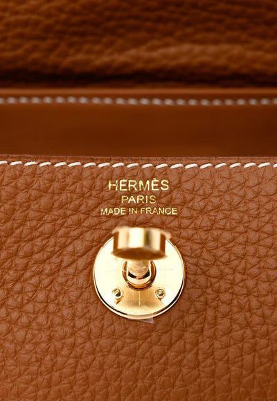 Hermès Mini Lindy 20 in Gold Clemence with Gold Hardware bag