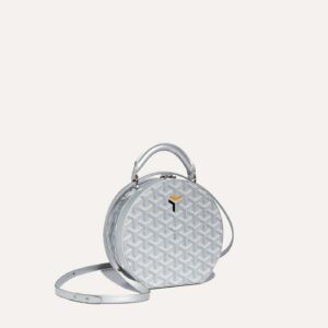 ALTOBCPMLTY70CL70P_1_trois_quarts_343e.jpg Goyard The Alto Hatbox Trunk Bag - Silver Limited Edition