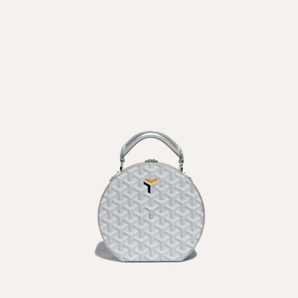 ALTOBCPMLTY70CL70P_2_face_b532.jpg Goyard The Alto Hatbox Trunk Bag - Silver Limited Edition