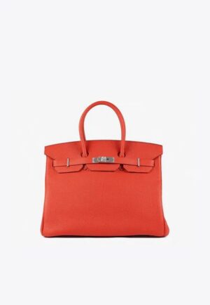 Hermès Birkin 35 in Capucine Togo with Palladium Hardware bag