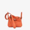 Mini_Lindi_Feu_400x_c7315c1b-6b05-462e-89bf-33f70da33d81.jpg Hermès Mini Lindy 20 in Feu Clemence Leather with Palladium Hardware bag