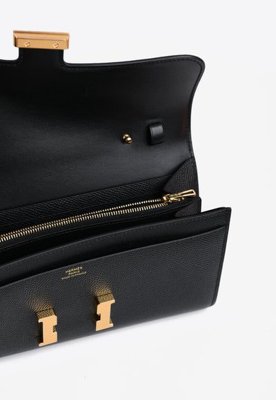 Hermès Constance To Go Wallet in Black Epsom with Gold Hardware bag
