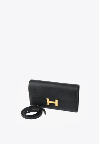 Hermès Constance To Go Wallet in Black Epsom with Gold Hardware bag