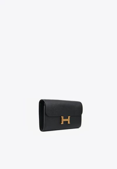 Hermès Constance To Go Wallet in Black Epsom with Gold Hardware bag