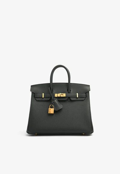 THB_2447_400x_00e57329-b138-40dd-b61a-b97b056117af.jpg Hermès Birkin 25 in Vert Fonce Togo with Gold Hardware bag