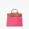 THB_9406_400x_36db4245-800b-40f3-a022-3c790aec35f7.jpg Hermès Herbag 31 in Pink Toile Militaire and Gold Vache Hunter Leather bag