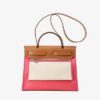 THB_9411_400x_51379b14-b785-4a8e-af0b-c98e09497b9f.jpg Hermès Herbag 31 in Pink Toile Militaire and Gold Vache Hunter Leather bag