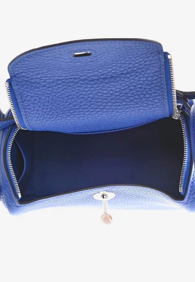 bb84e55c65fe4bb0f652651bb556aeb0copy_400x_76971ddf-13a6-4eda-a8ad-fea082ab74ff.jpg Hermès Mini Lindy 20 in Bleu Electrique Taurillon Clemence with Palladium Hardware bag