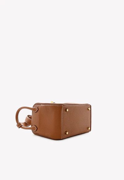 Hermès Mini Lindy 20 in Gold Clemence with Gold Hardware bag