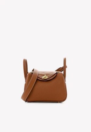 Hermès Mini Lindy 20 in Gold Clemence with Gold Hardware bag