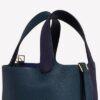 Hermès Picotin Lock 18 Tote in Vert Cypress, Blue Nuit and Black Clemence with Gold Hardware bag
